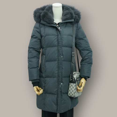 엄마옷 조이마담 J3384 폭스후드 밍크렉스퍼 벨트 덕다운 패딩 코트 점퍼 중년여성의류 이미지 6