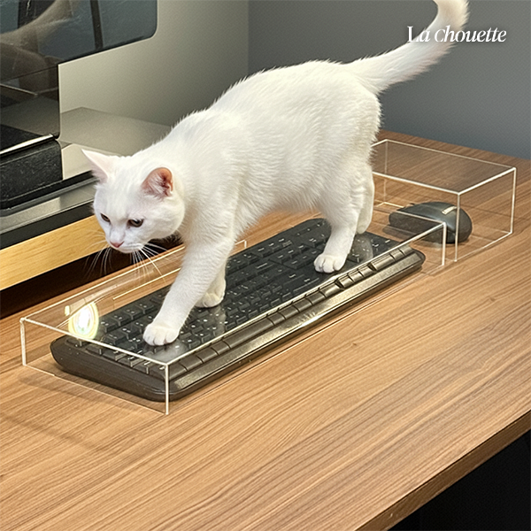 라슈에뜨 키보드 커버 투명 아크릴 방수 보호 튼튼한 마우스 키보드 덮개 먼지 보호 케이스