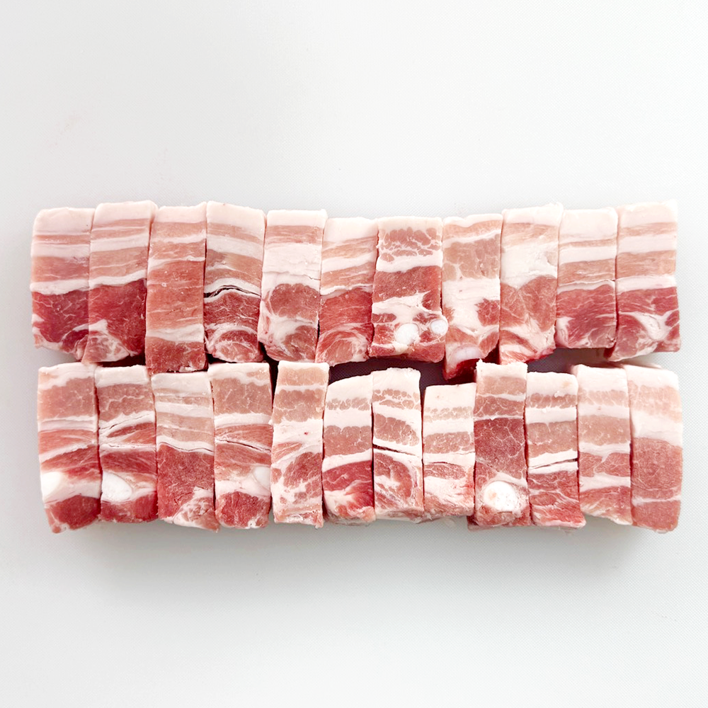바라던 적당한 지방 한입 삼겹살 냉동 수입 컷팅삼겹 500g 이미지 2