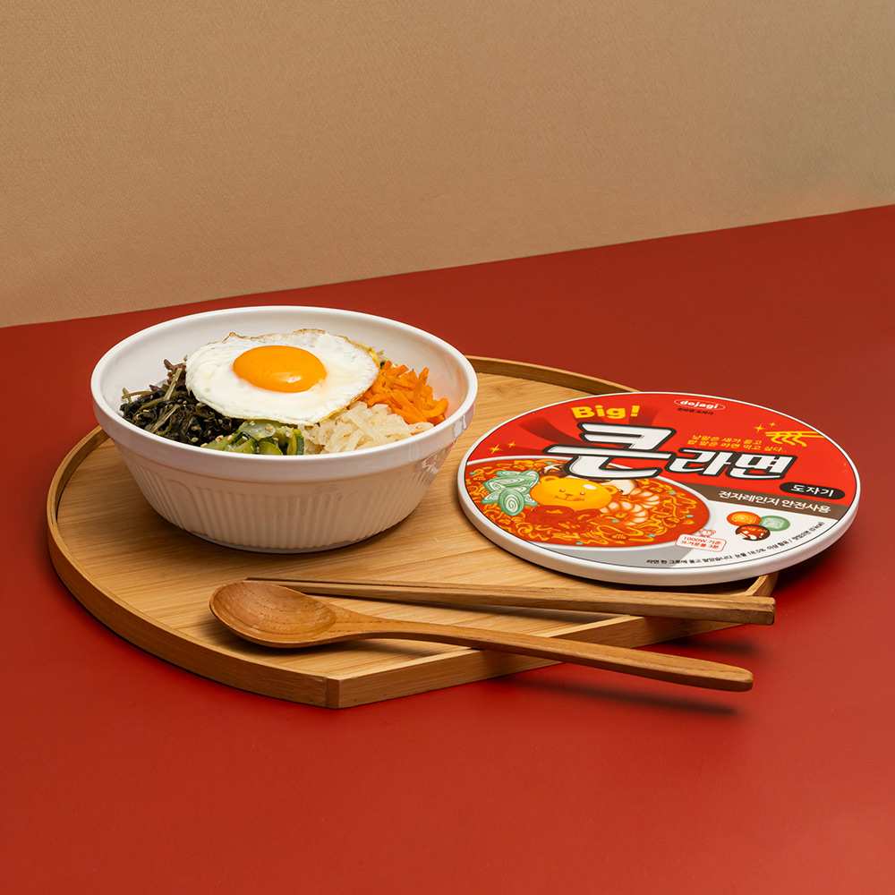 큰라면 국산 도자기 컵라면 1인 그릇세트 면기+찬기2종 육개장 집들이