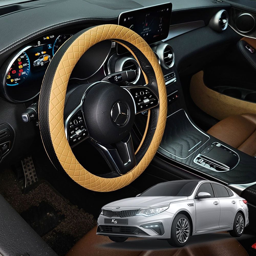 K5 가죽 퀼팅 엠보싱 핸들커버 시즌2 - 메인 이미지