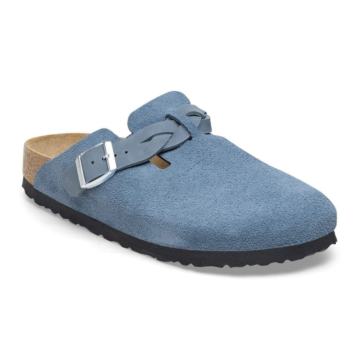 버켄스탁 보스턴 브레이드 스웨이드 블루 뮬 1026673/1026659 ELEMENTAL BLUE - 상세 이미지 2