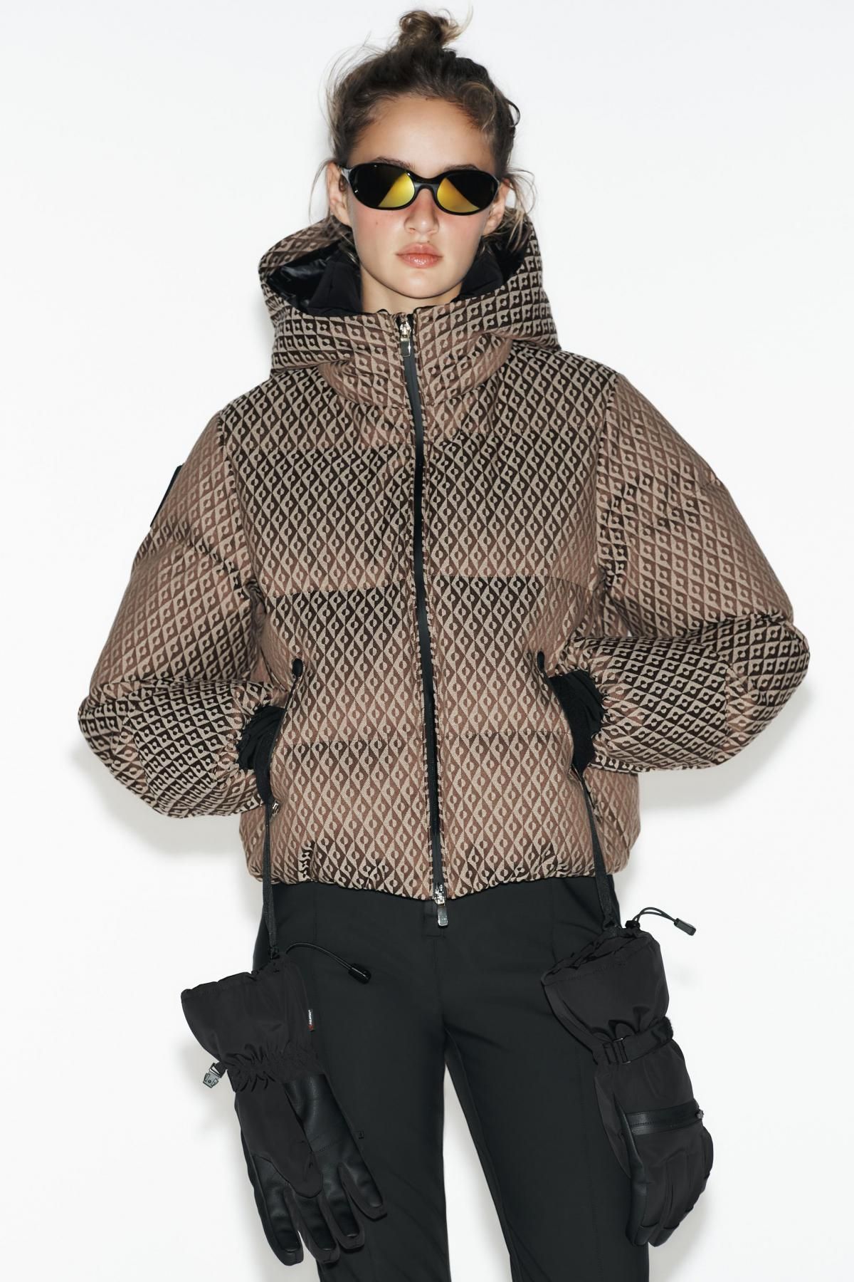 자라 테크니컬 방수 방풍 패딩 스키 재킷 8073/024 BEIGE-BROWN - 상세 이미지 3