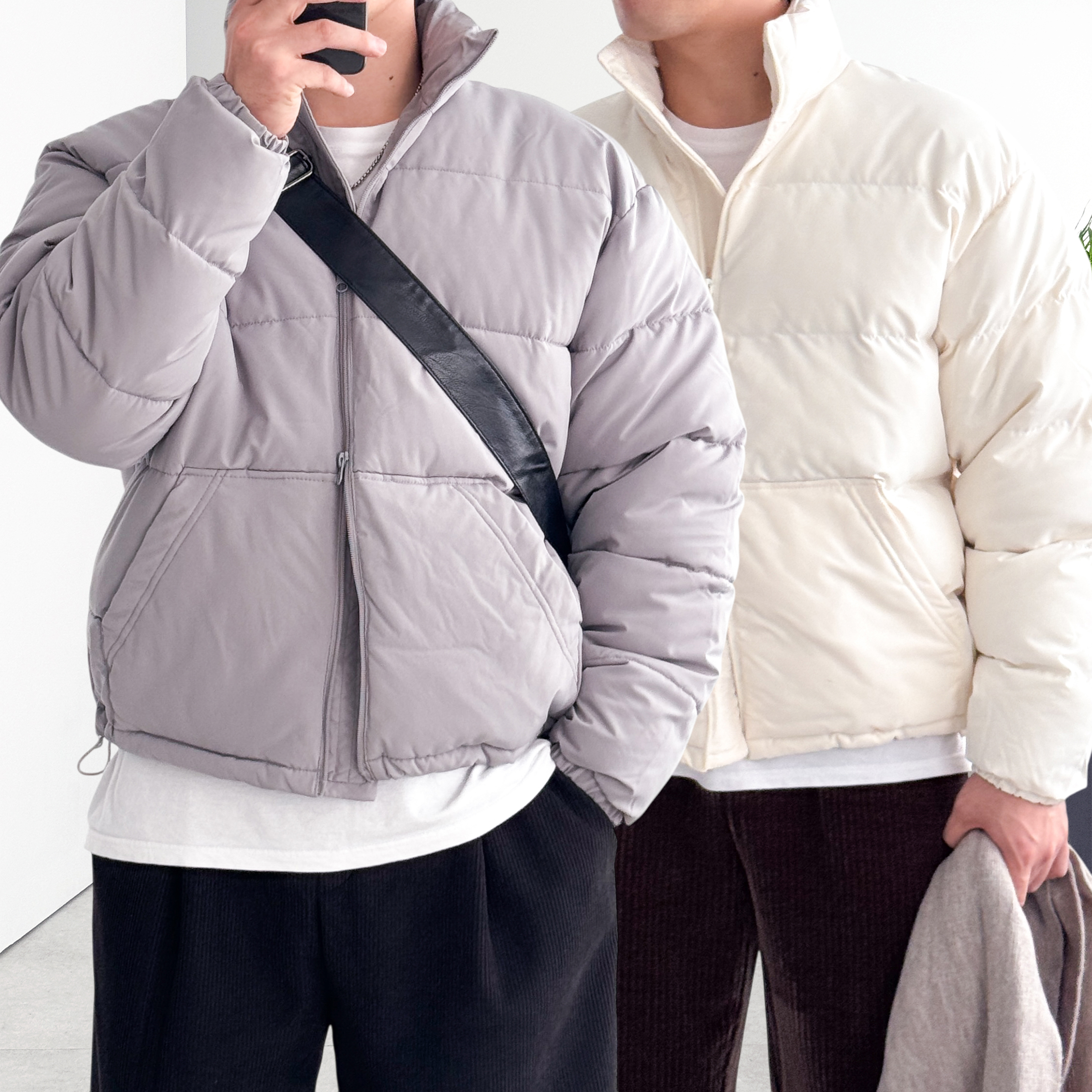 남자숏패딩 웰론패딩 푸파 - 상품 이미지