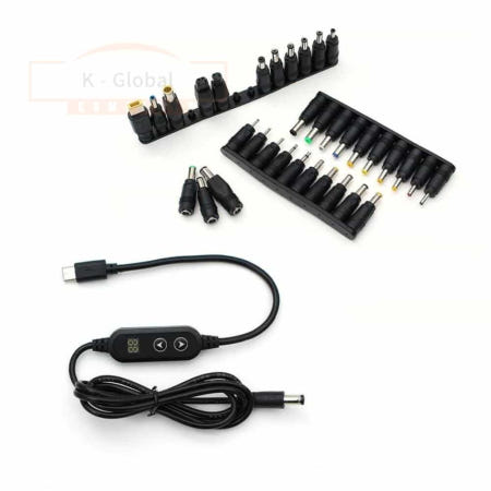 케이글로벌OEM CtoDC 충전케이블 60W 변환젠더 34종세트 DC변환 케이블젠더