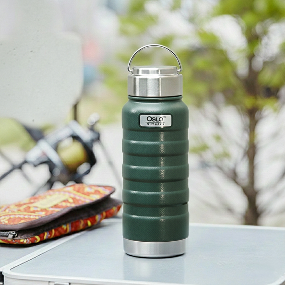 오슬로 아웃백 스테인리스 텀블러 휴대용 보온보냉 물병 500ml, 그린, 1개 - 상품 이미지