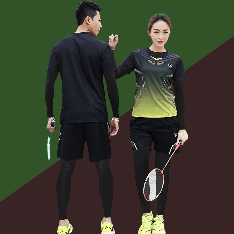 탁구복 긴팔티셔츠 탁구 남자 테니스 U1 유니폼 상하의 블랙 남성용 4인조 세트 M - 상세 이미지 4