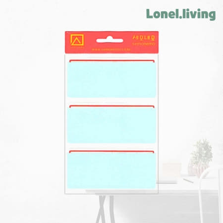 로넬리빙협력사 로넬리빙 세모네모 보호견출지 10-405R 적색 7매 1개입 특대형 컬러표기스티커