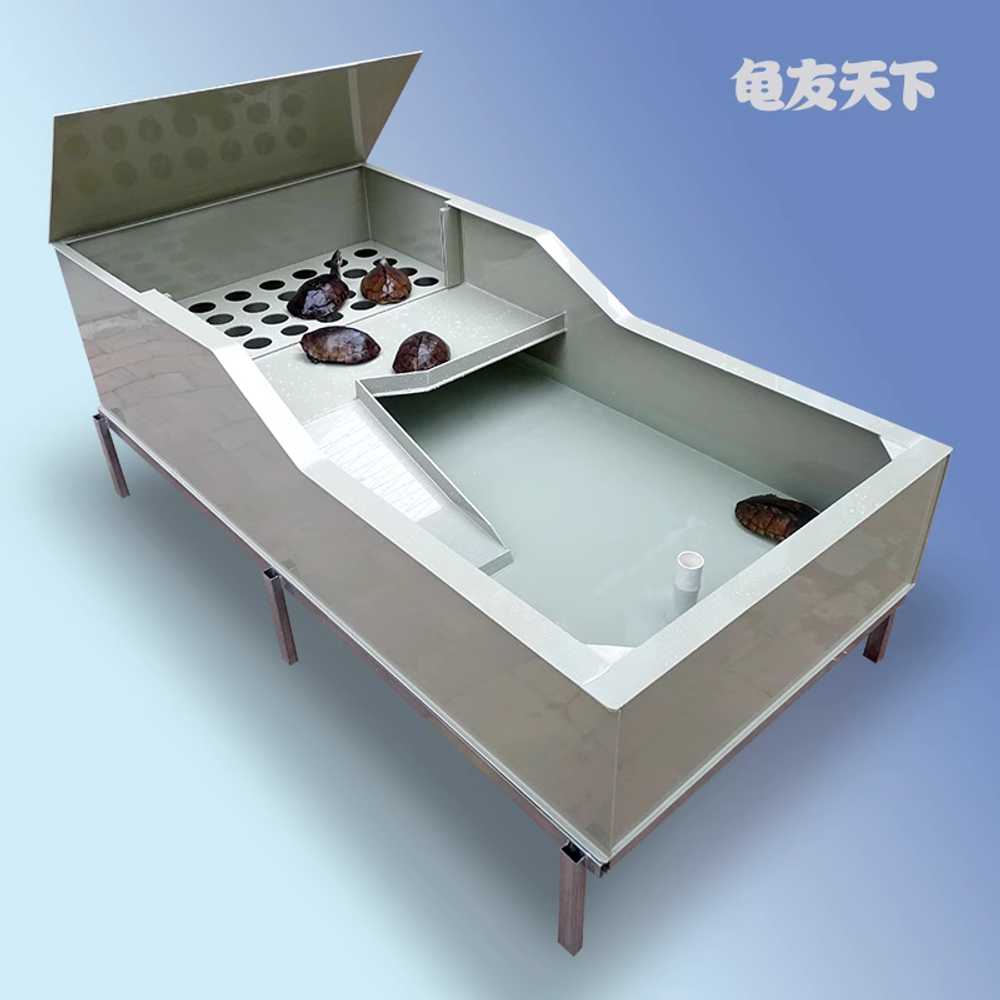 거북이 수조 플라스틱 가정용 발코니 그물망 사육장 80x45x35 - 상세 이미지 2