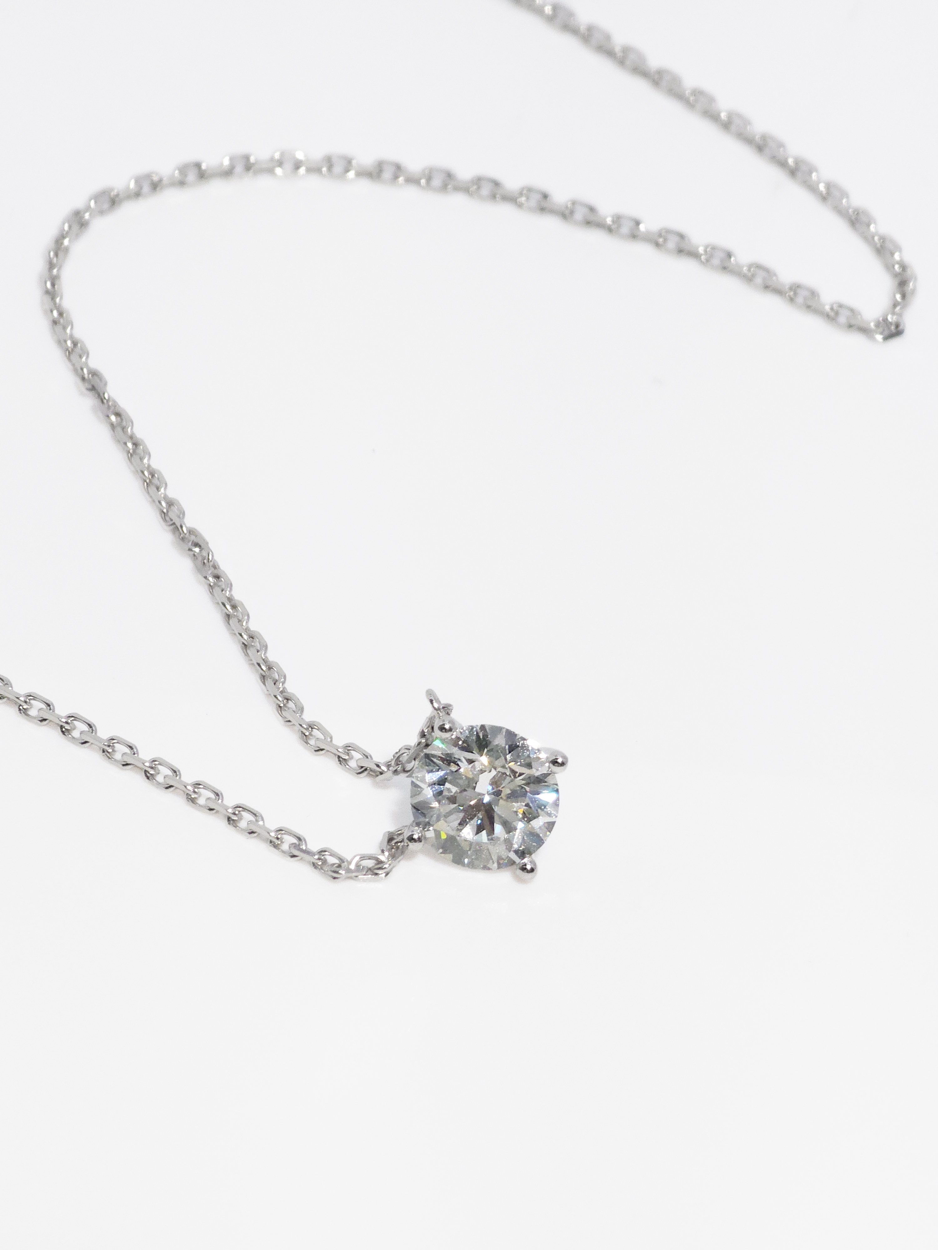 1.5캐럿 랩다이아 목걸이 일체형 4프롱 IGI 랩다이아몬드 D컬러 14k 18k - 상세 이미지 3