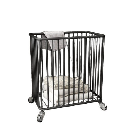 픽앤루틴 협력사 호텔 세탁 바구니 이동식 리조트 수거함 세탁물 철제