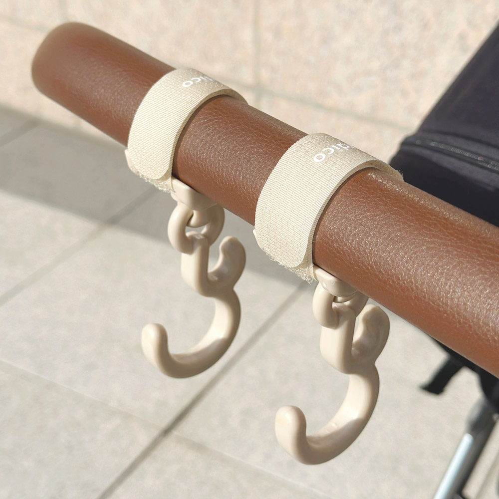 노르디코 유모차걸이 유모차가방걸이 베이지