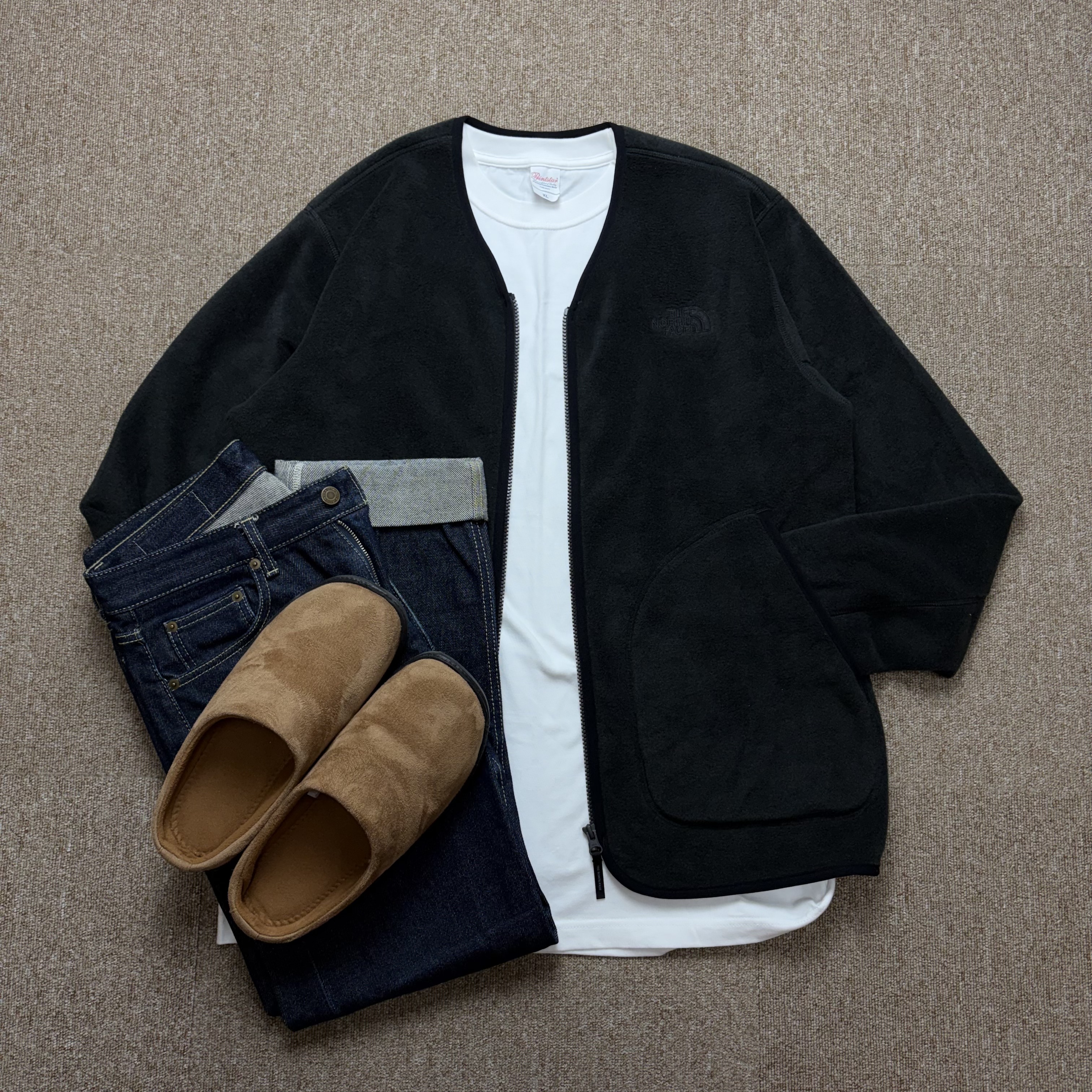 (국내매장판) 노스페이스 경량 가디건 캠퍼 패딩 깔깔이 노벨티 아캄포 후드 캐주얼 자켓