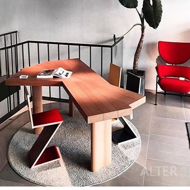 비정형 테이블 거실테이블 데스크 원목 다이닝 책상 160x90x75x5cm - 상세 이미지 5
