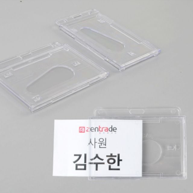 투명 출입증 신분증 명찰 케이스 카드보관 50개입 - 메인 이미지
