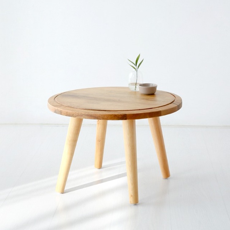미니 원형 티테이블 원목 사이드테이블 소파협탁 소형 작은테이블