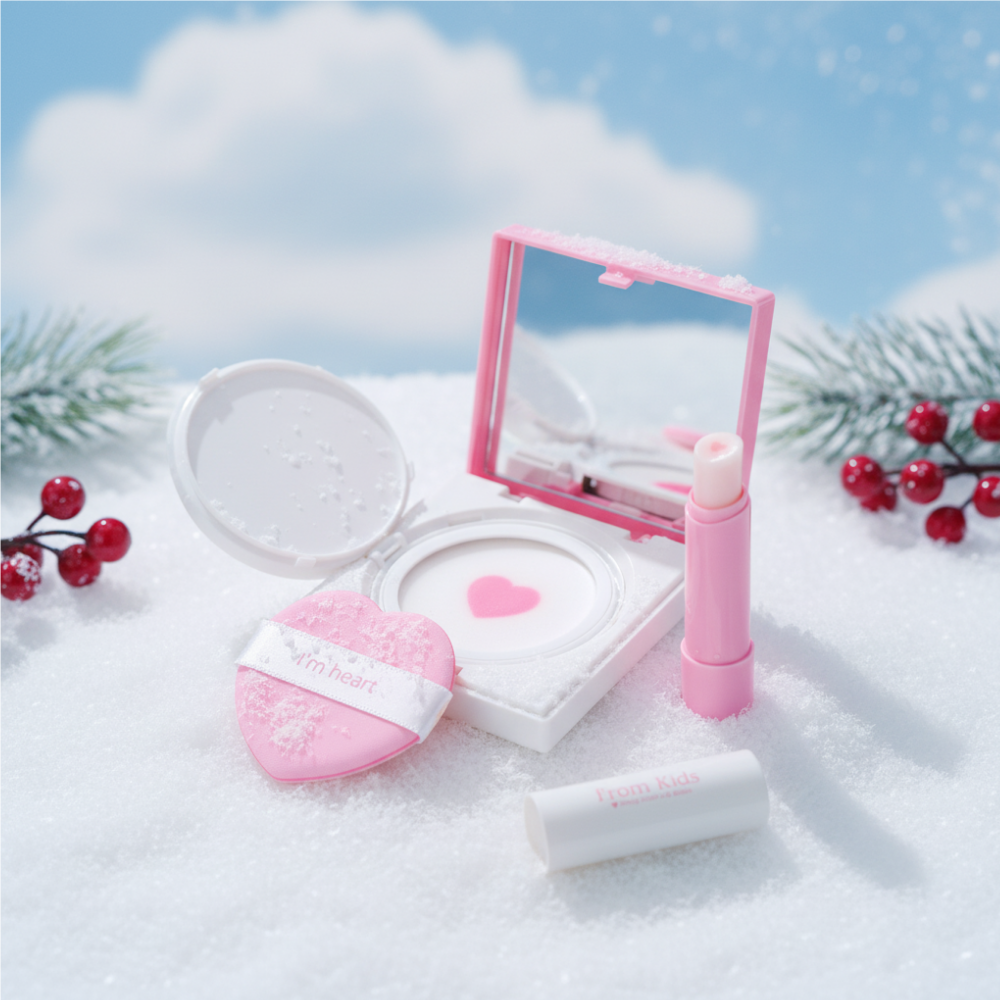 [팩트+립밤]프롬키즈 스킨듀오 세트 유아 어린이 초등 스킨케어 화장놀이 뷰티 선물