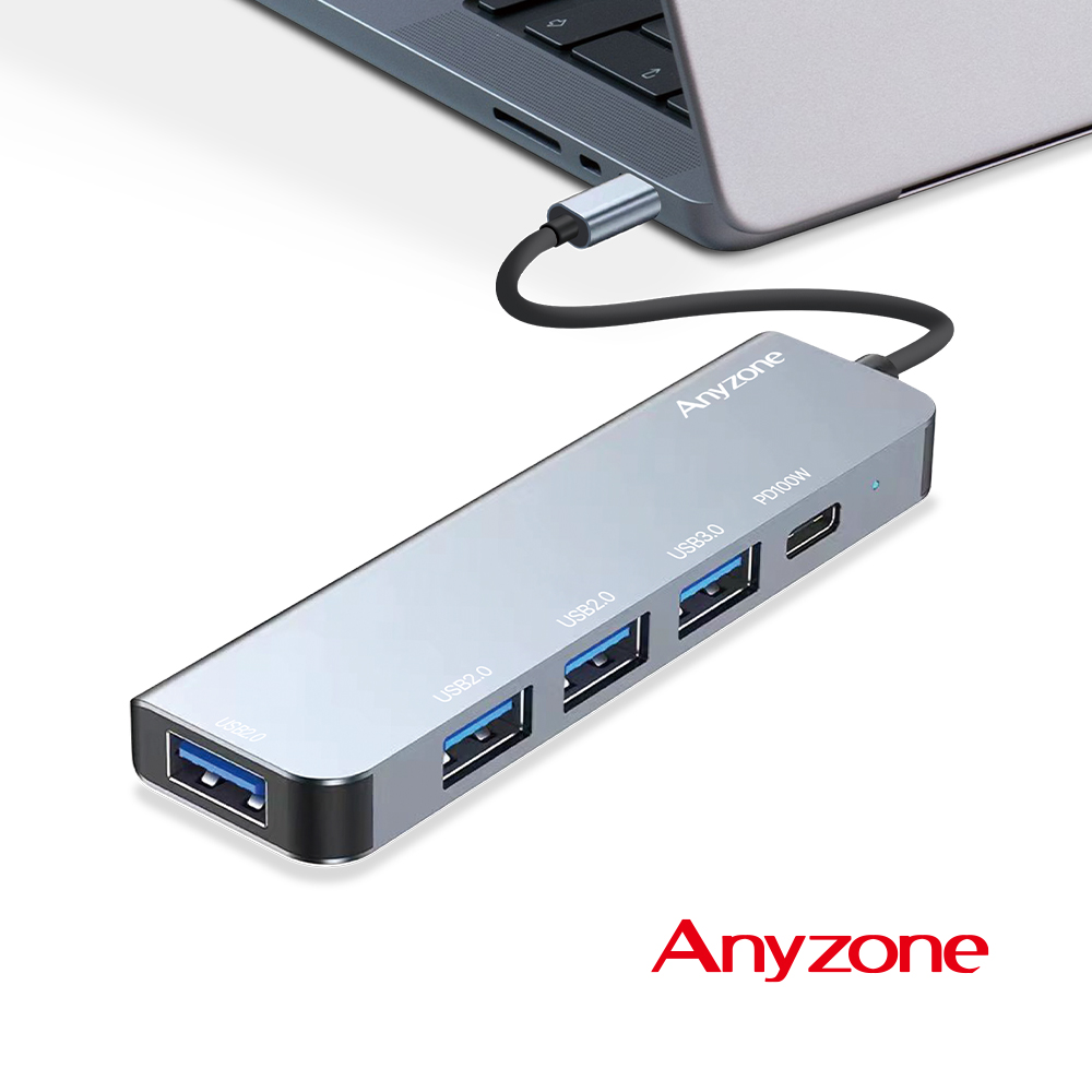 애니존 USB허브 5포트, USB3.0 Type C 블랙 - 상세 이미지 5