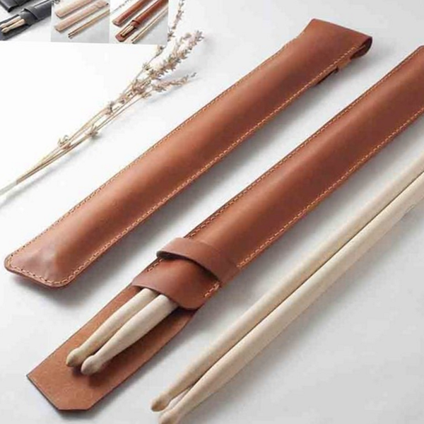 고급 드럼 스틱 가죽 케이스 휴대용 드럼 스틱 보관 파우치 - 상품 이미지