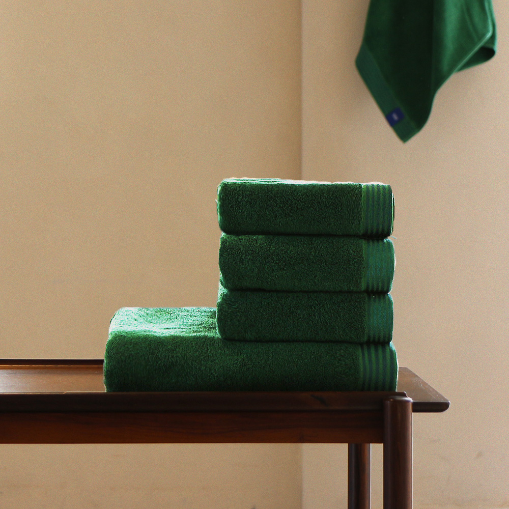 [럭키딜]코튼클라우드 먼지없는 수피마 호텔 수건 고중량 테누아 타월 200g, 모스그린, 10장