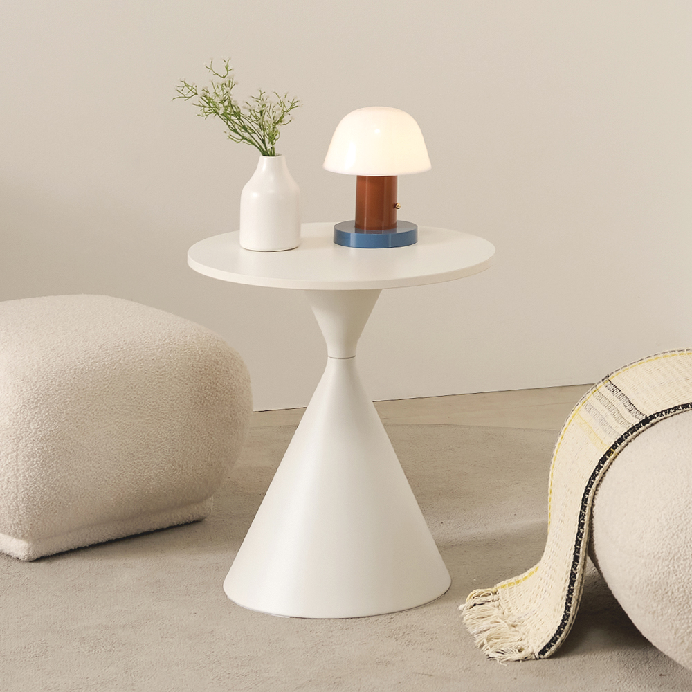 카페감성 원형 미니 티테이블 거실 쇼파옆 사이드테이블 가습기받침대 카페테이블 화이트
