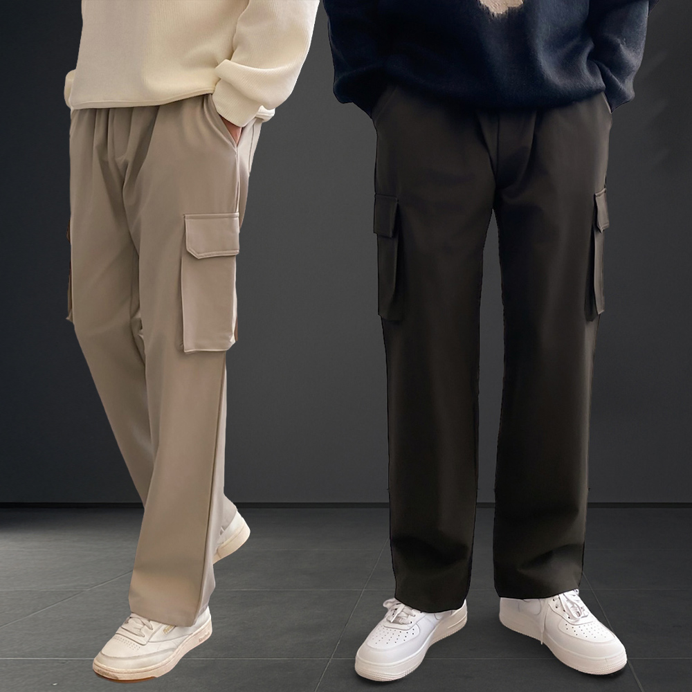 기모카고바지 건빵바지 남자카고팬츠 - 메인 이미지