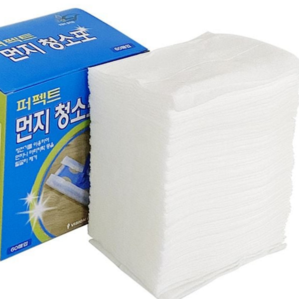 일회용 정전기 청소포 부직포 청소포 리필 60매 바닥 먼지 - 메인 이미지