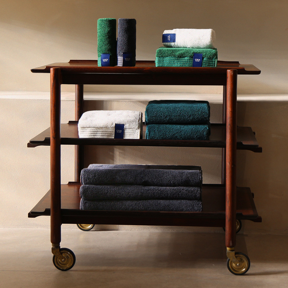 [럭키딜]코튼클라우드 먼지없는 수피마 호텔 수건 고중량 테누아 타월 200g, 모스그린, 10장