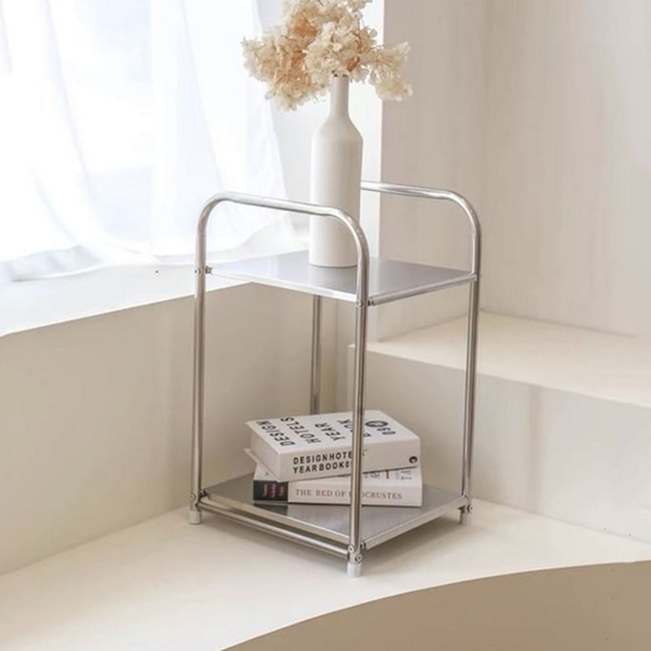 2단 스테인리스 협탁 침대 사이드 테이블 틈새 소파