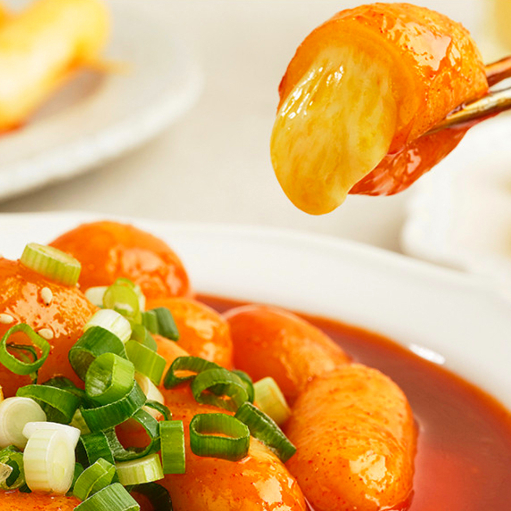 2인분 치즈 몽땅 매운 가래떡 떡볶이 480g 고구마 떡볼 100%국산재료 밀키트 - 상세 이미지 3