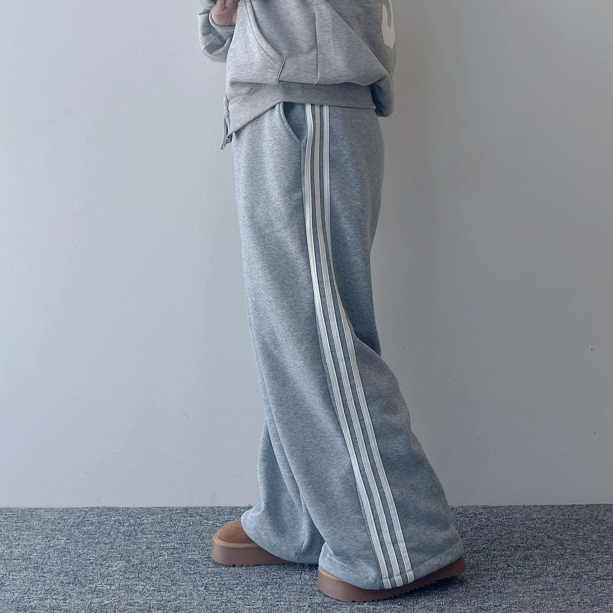 1+1 여성조거 기모와이드트레이닝팬츠 - 상세 이미지 3