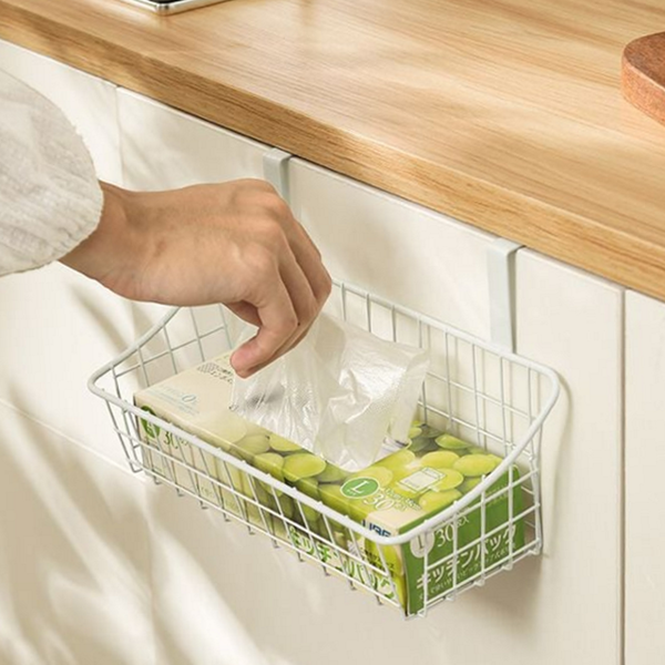 도어 싱크대 걸이 바구니 철제 주방 걸이 수납 문걸이 멀티 - 메인 이미지