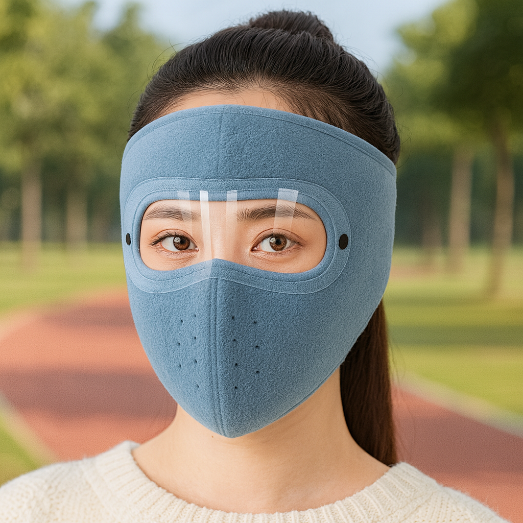 한성 풀페이스 고글 방한마스크 페이스 보온가드 블루 - 상품 이미지