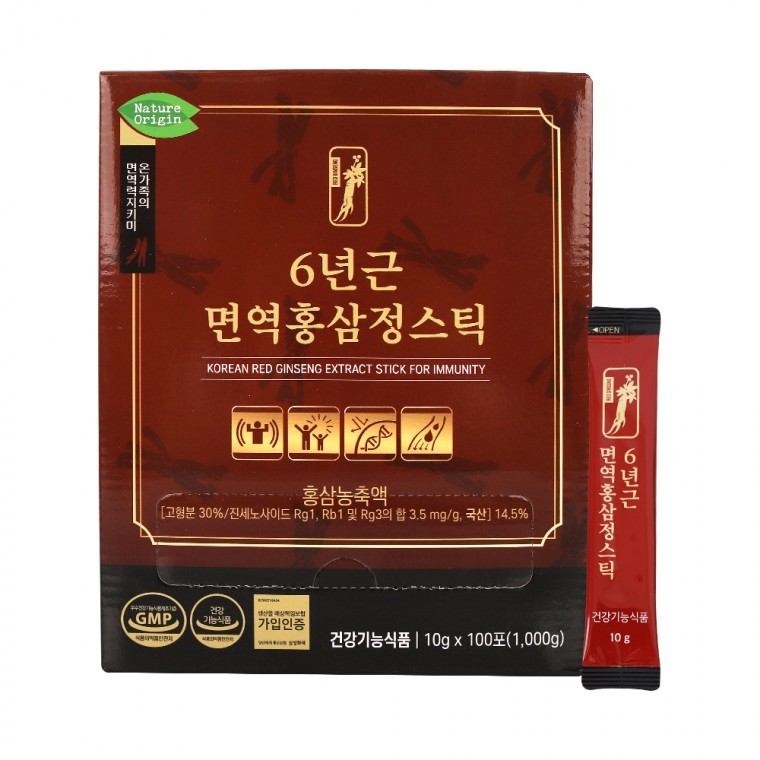 6년근 면역 홍삼정 스틱 10g x100포 / 당일배송 - 상품 이미지