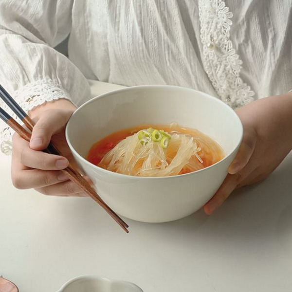 대용량 도자기 면기 라면 본차이나 우동기 그릇 깊은 세트 - 상품 이미지