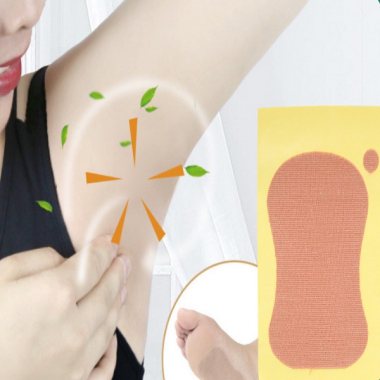 겨드랑이 패드 10P 땀흡수 땀패드 겨땀 패치 스티커 발바닥 구두 밴드 발까짐 방지 데오드란트 겨땀방지 - 메인 이미지