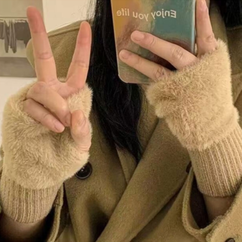핸드워머 장갑 겨울 보온 이쁜 귀여운 세련된 따뜻한 숏 팔토시 짧은 암워머 부드러운 여성 이미지 7