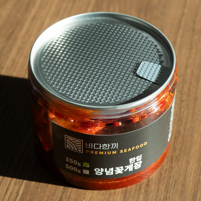 바다한끼 살 많은 국내산 꽃게 양념게장 350gx4개 간장 게장 양념 꽃게장 밥도둑 반찬 - 상세 이미지 3