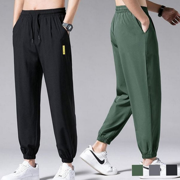 시원한 남자 조거 팬츠 데일리 남성 여름 바지 와이드 캐주얼 - 상품 이미지