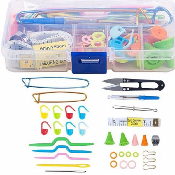 휴대용 뜨개질 도구 키트 코바늘 diy 뜨개질 키트 초보 수예 - 상품 이미지