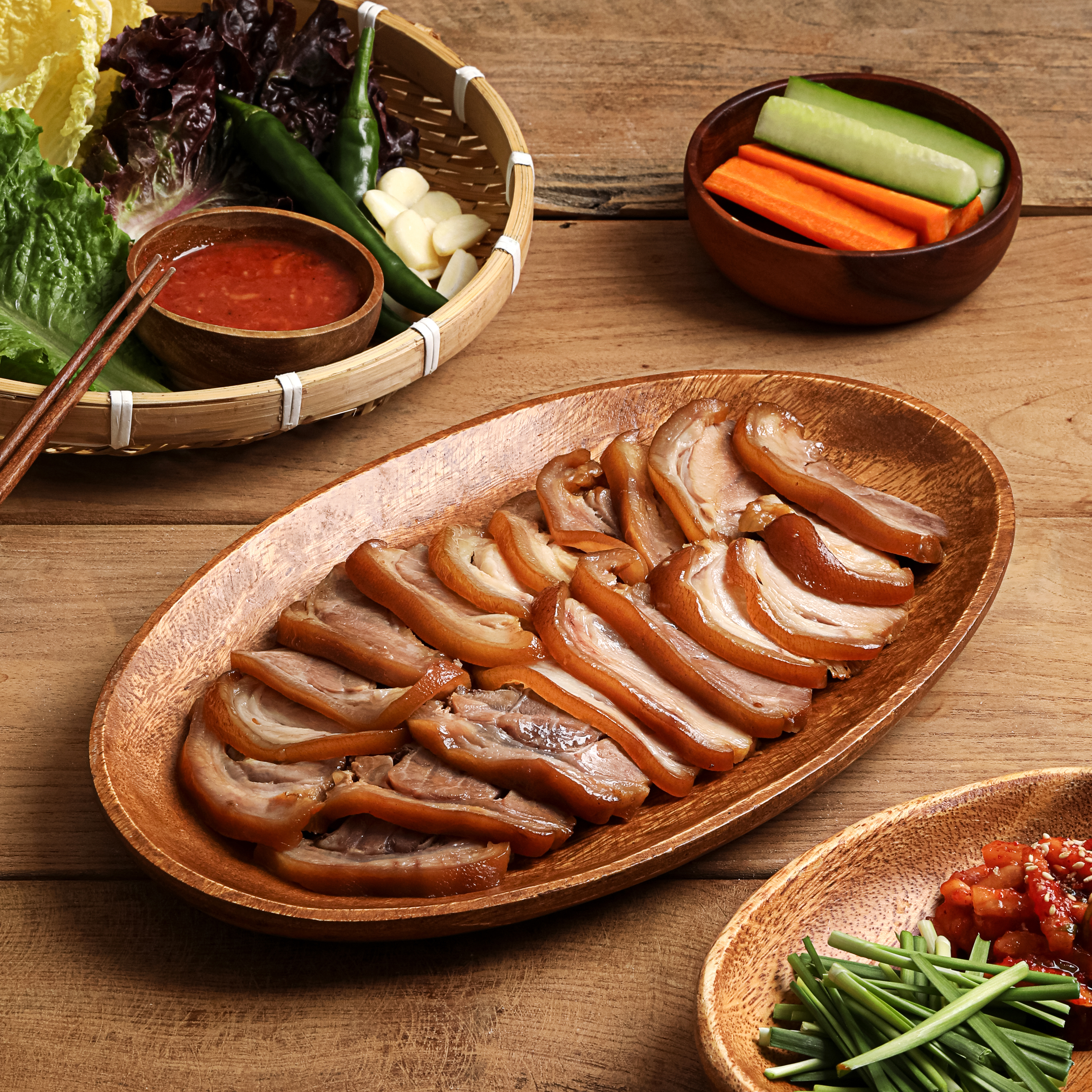 극소수 순살 족발 200g 돼지 앞다리 무뼈 슬라이스 수제 한방 안주 야식 집들이 밀키트 이미지 3