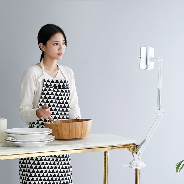 침대 핸드폰거치대 누워서 스마트폰 자바라 스탠드 거치대 이미지 6