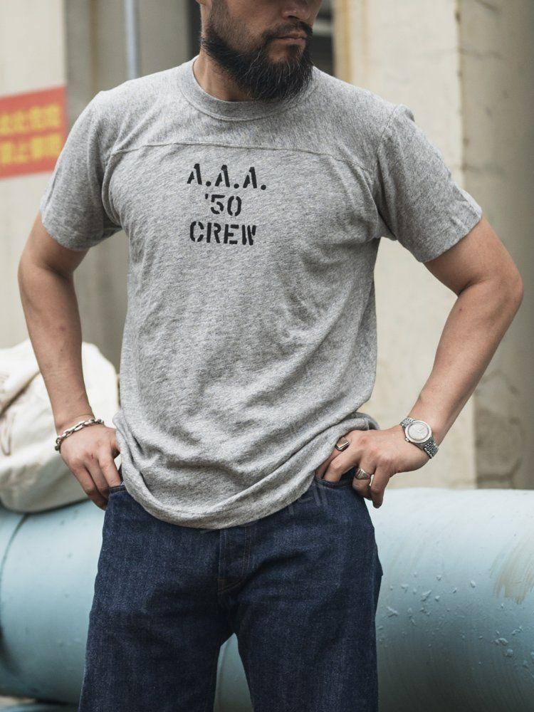 브론슨 BRONSON 경량 면 반팔 티셔츠 AAA 아메리칸 풋볼 빈티지 플랫 숄더 스포츠 회색 S - 상세 이미지 3