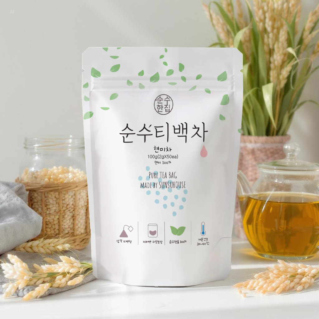 국산 현미차 현미차 추천 가성비 좋은 차 순수한집 후기 50티백 현미차