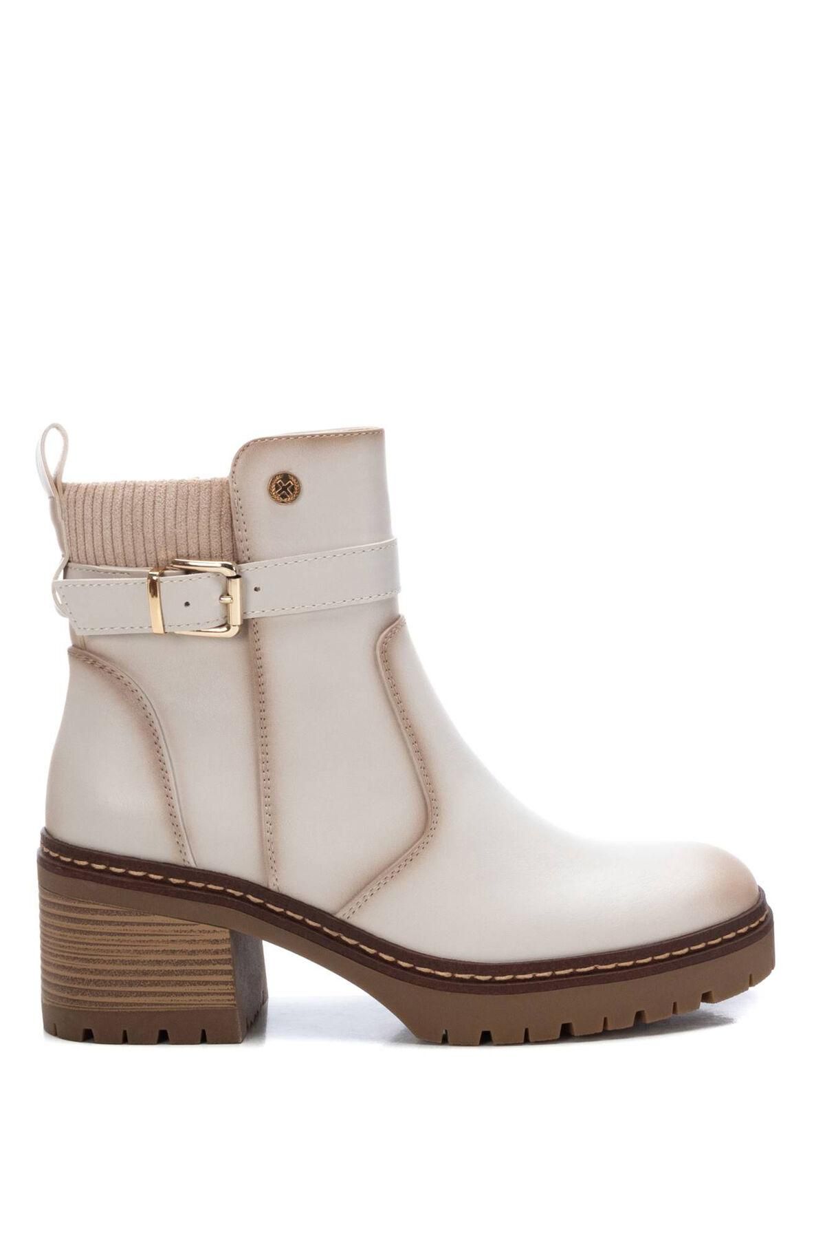 엑스티아이 아이보리 첼시 앵클부츠 6cm 비건레더 9202124 BEIGE - 상품 이미지