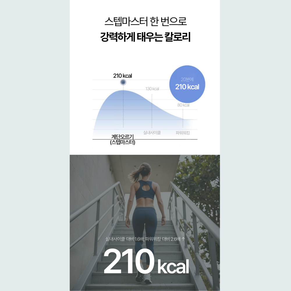 파티마 천국의계단 스텝마스터 가정용 스텝퍼 스텝밀 오르기 유산소 하체 실내 걷기 운동 기구 이미지 6