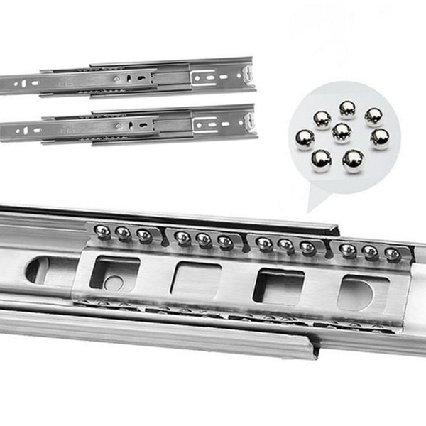 무소음 3단 서랍 레일 슬라이드 가구 서랍 레일 스테인리스 서랍장