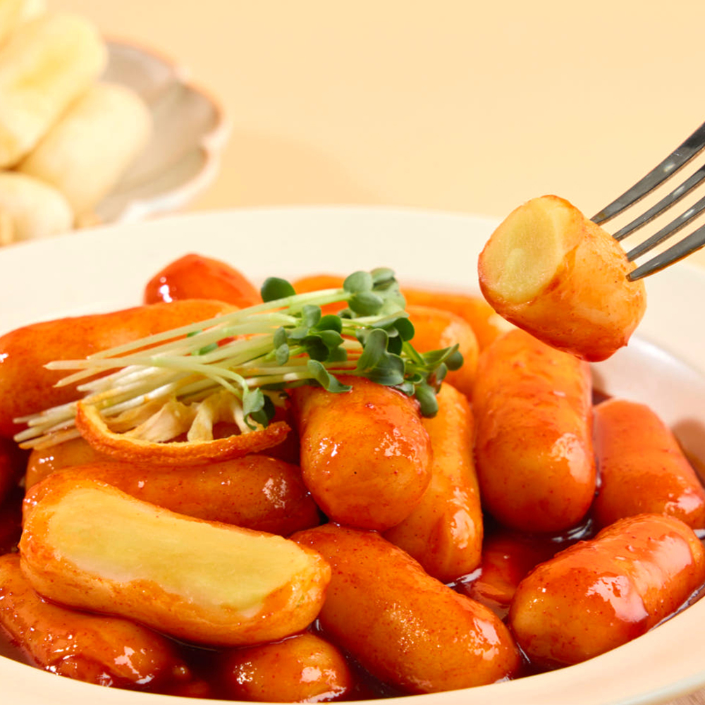 2인분 치즈 몽땅 매운 가래떡 떡볶이 480g 고구마 떡볼 100%국산재료 밀키트 - 상세 이미지 4