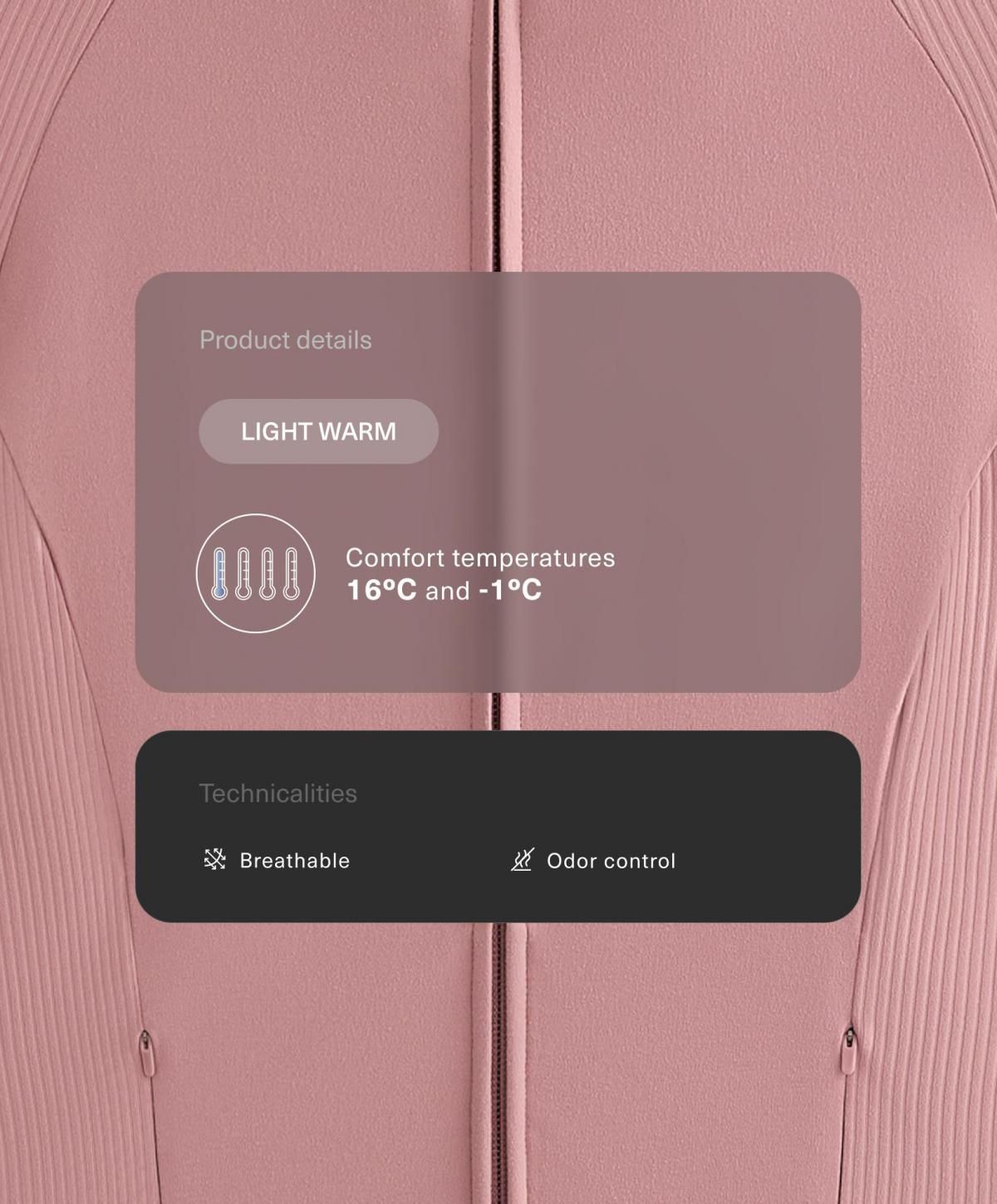 오이쇼 테크니컬 골지 집업 재킷 1645/332 SOFTPINK - 상세 이미지 3