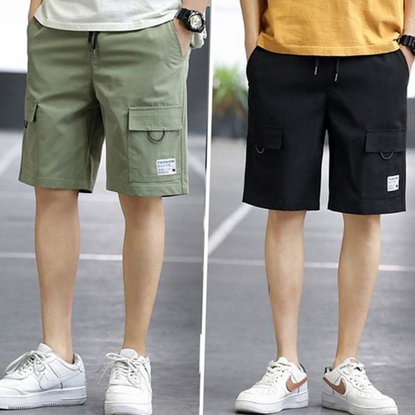 데일리 남성 카고 반바지 편한 남자 밴딩 반바지 루즈핏 여름 - 상품 이미지